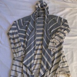 Cozy open front sweater with hood!